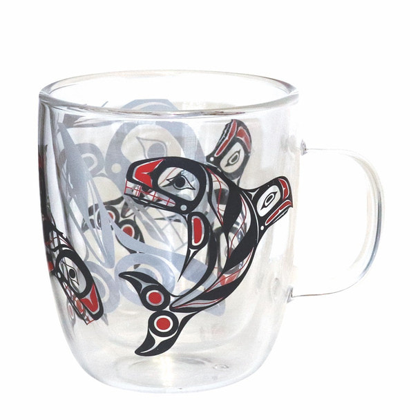 Double Wall Native American Print Glass Mug – Sacred Circle Gifts